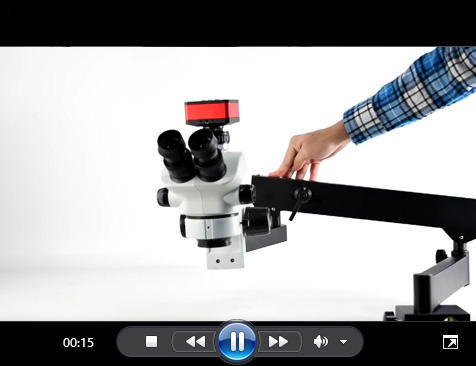 4k 工业相机带万向摇臂支架展示效果视频